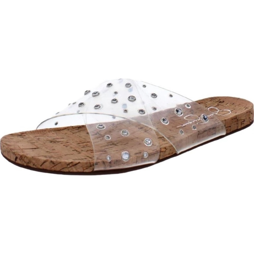 Jessica Simpson Cream and Brown Sandals Cork Design